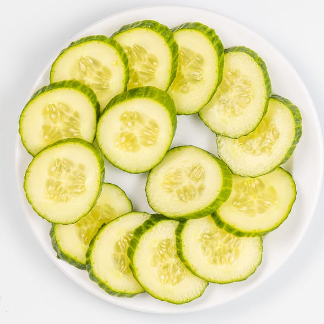 Sliced Cucumber.